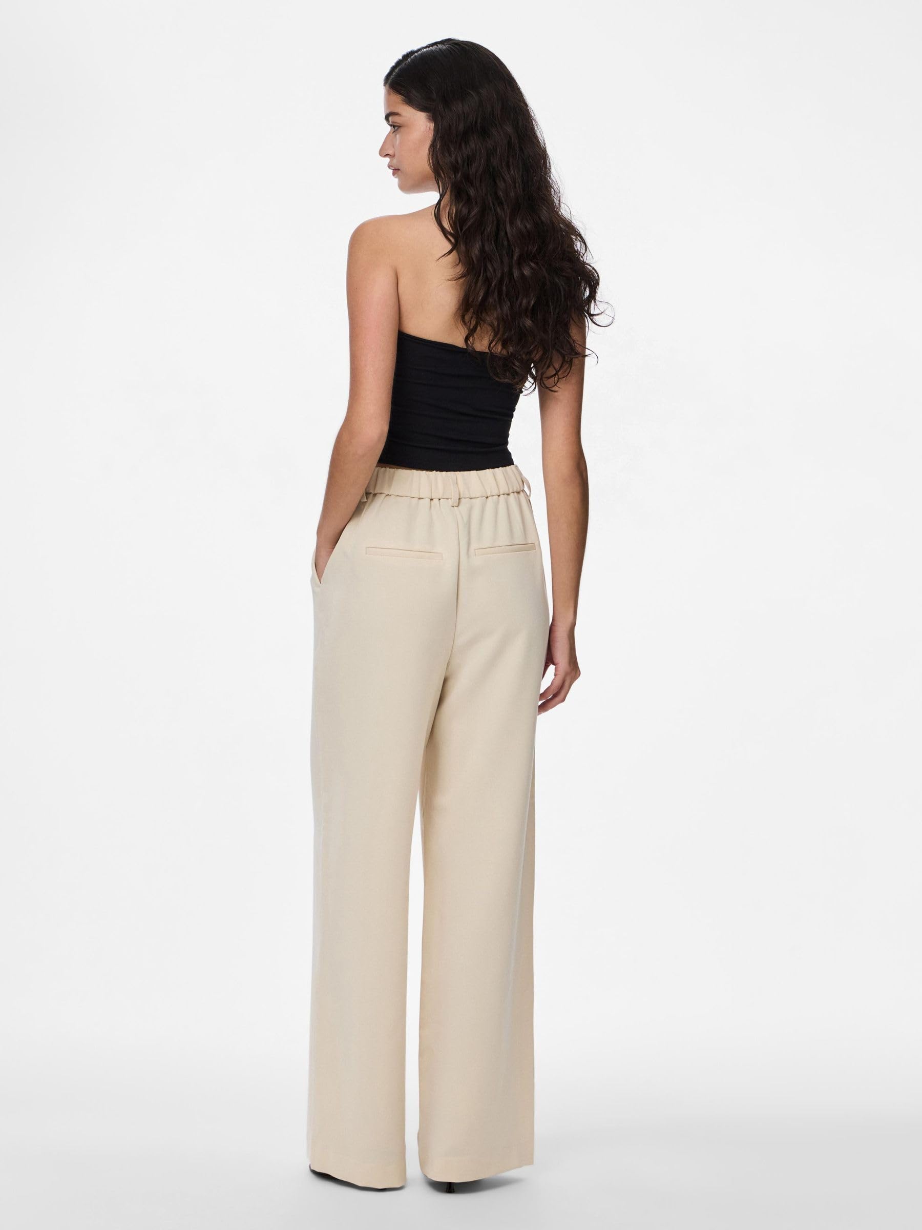 Pieces Pckamil HW pantaloni donna S gamba larga