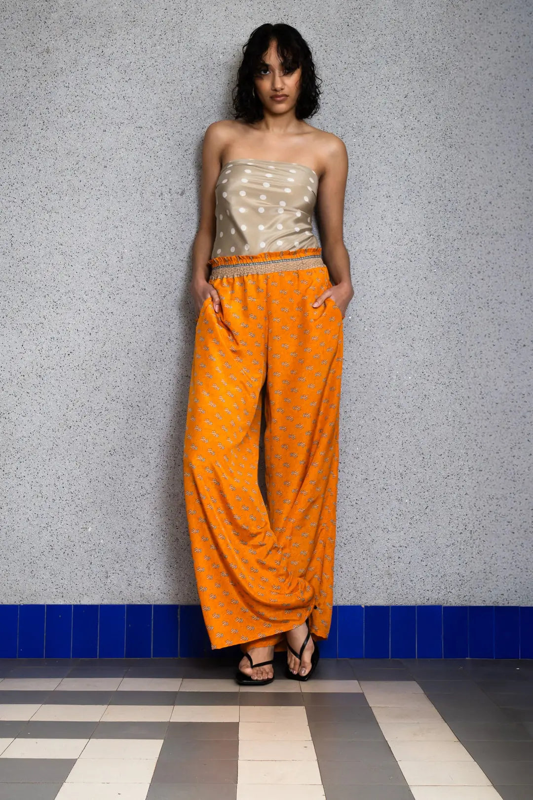el.residu Madhu Sari #18 pantaloni rosa S/M viscosa
