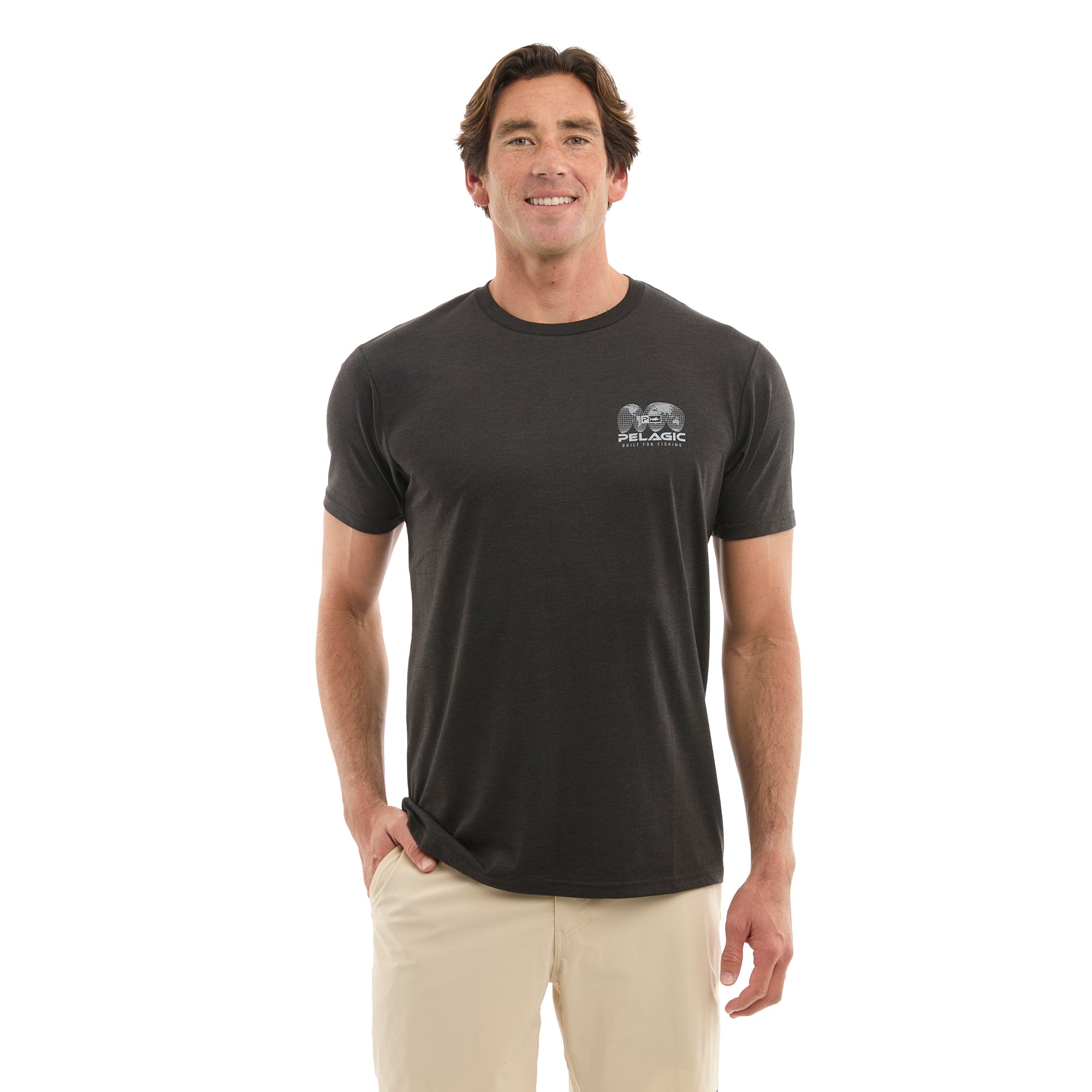 Pelagic Spliced maglietta heather black triblend
