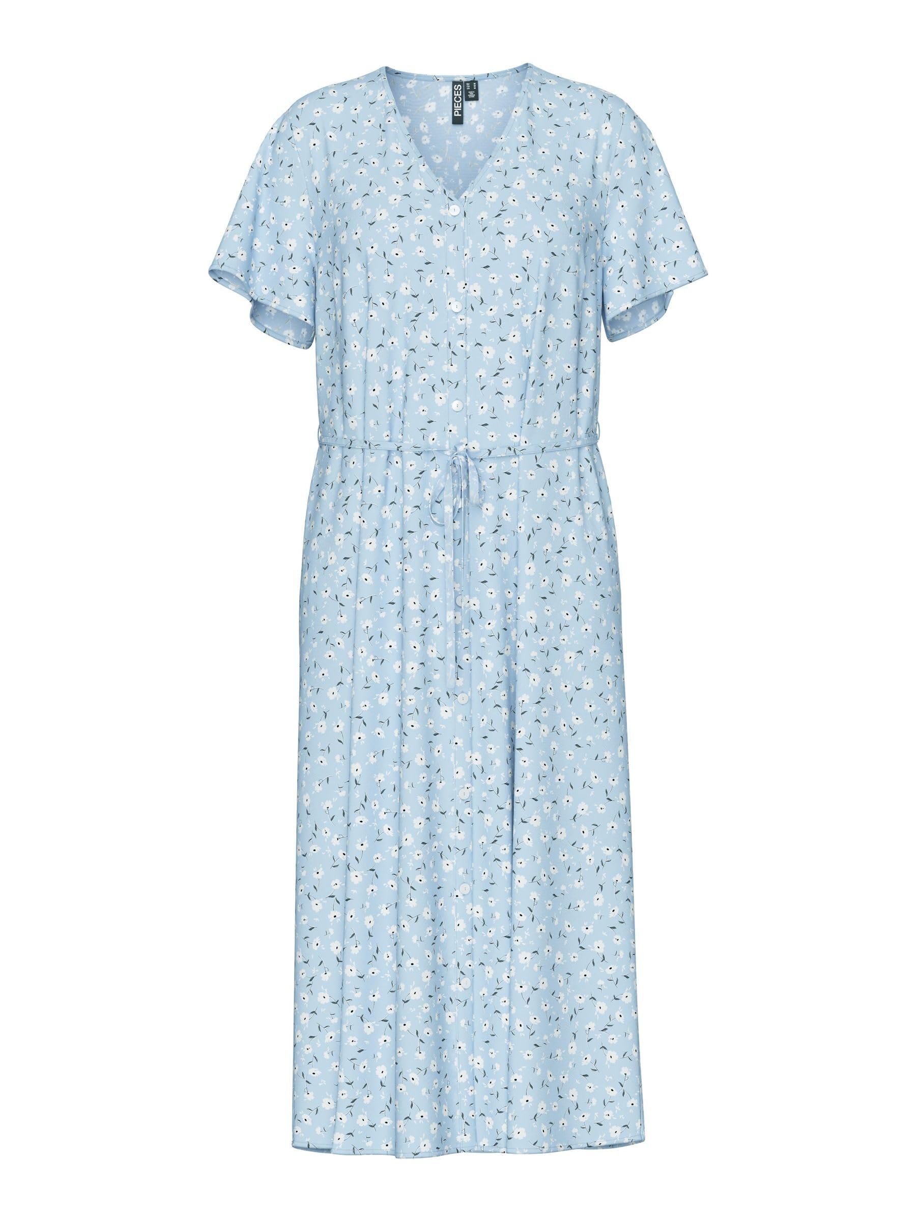 PIECES Pcnya V-Neck Midi abito donna scollo a V