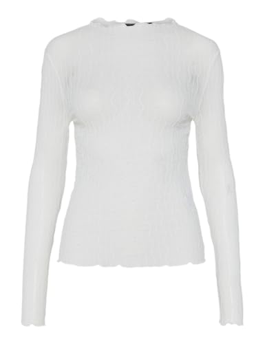 Pieces Pcpriya Sandra LS top donna S cotone collo alto