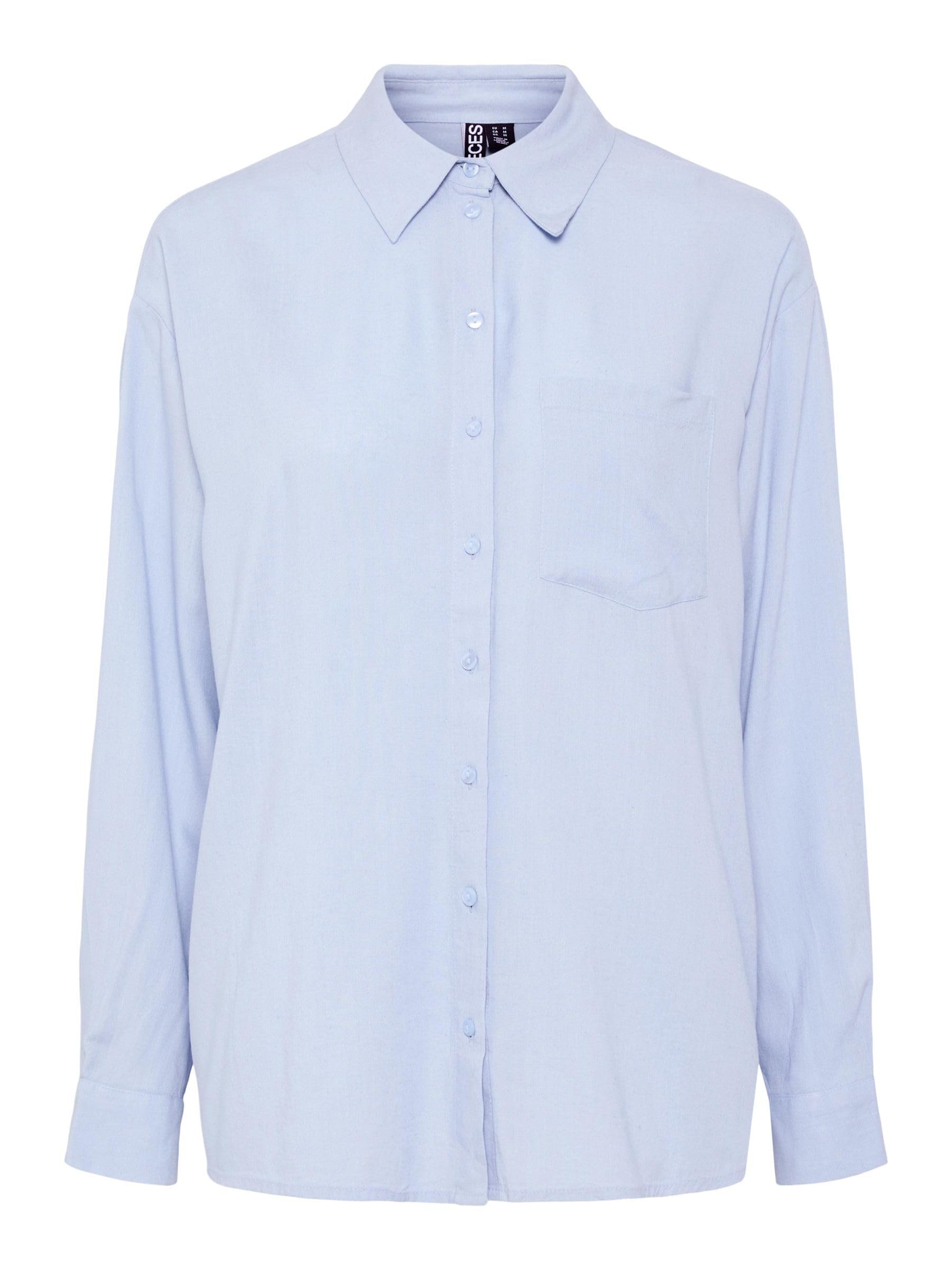 Pieces Pcpia LS Loose Shirt camicia betulla S vestibilità comoda