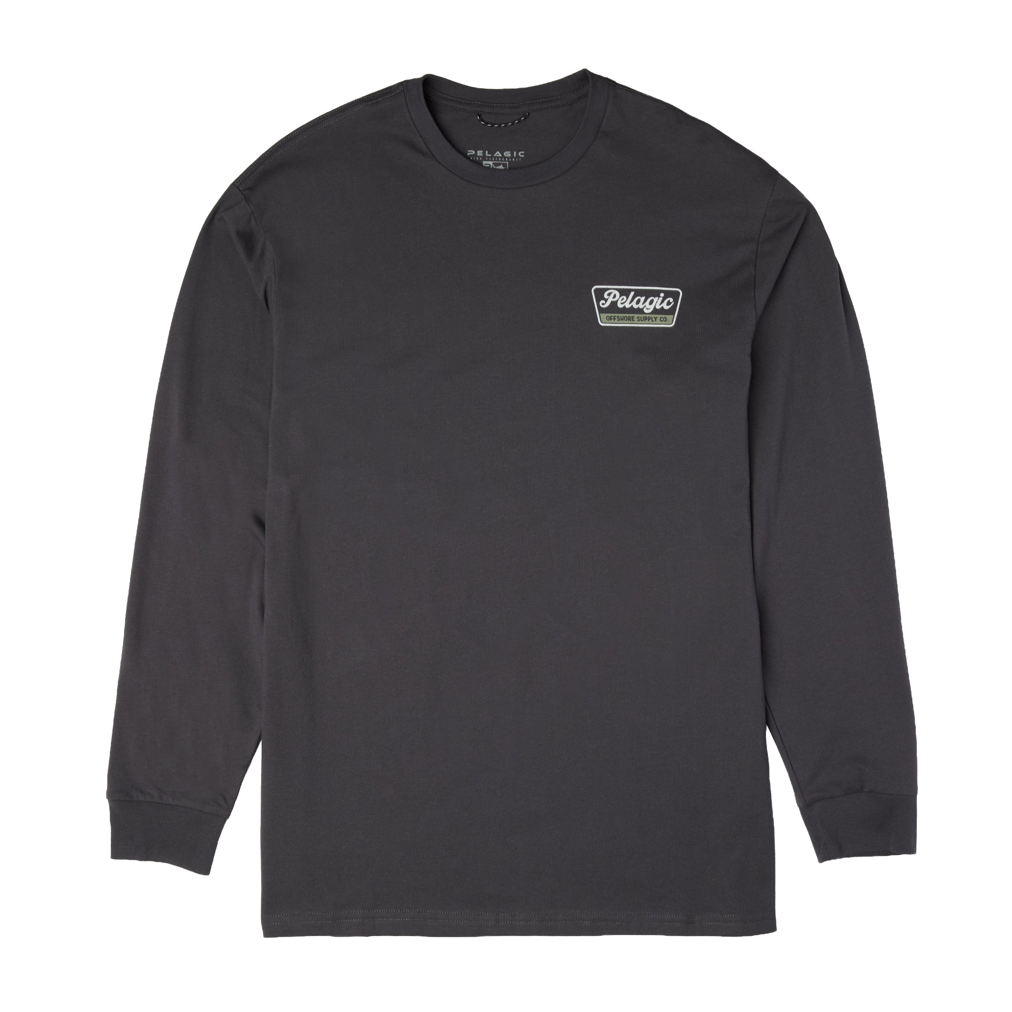 Pelagic Dockline LS t-shirt grafite cotone