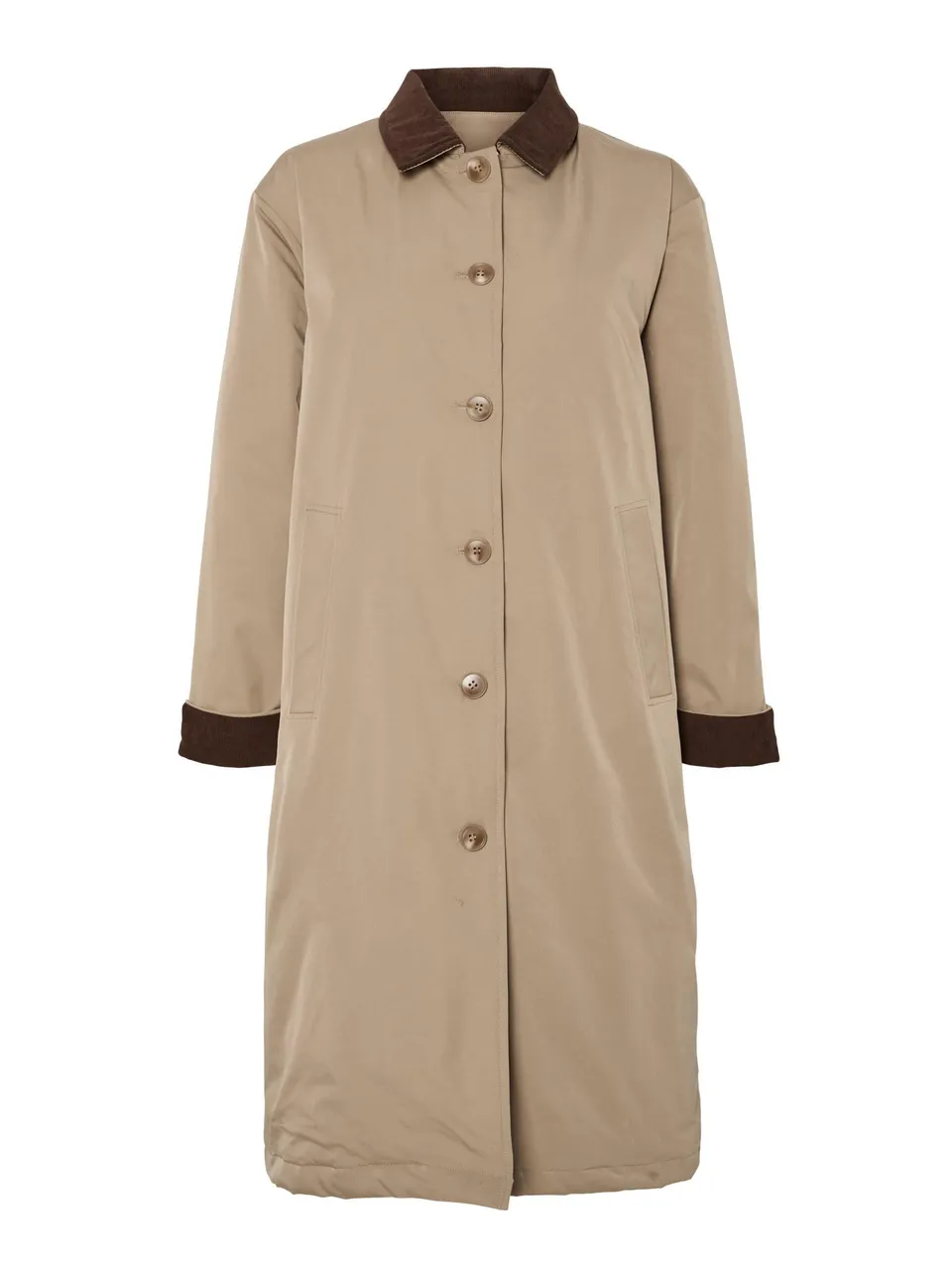 Pieces Pcjorma giacca donna velluto a coste XXL greige
