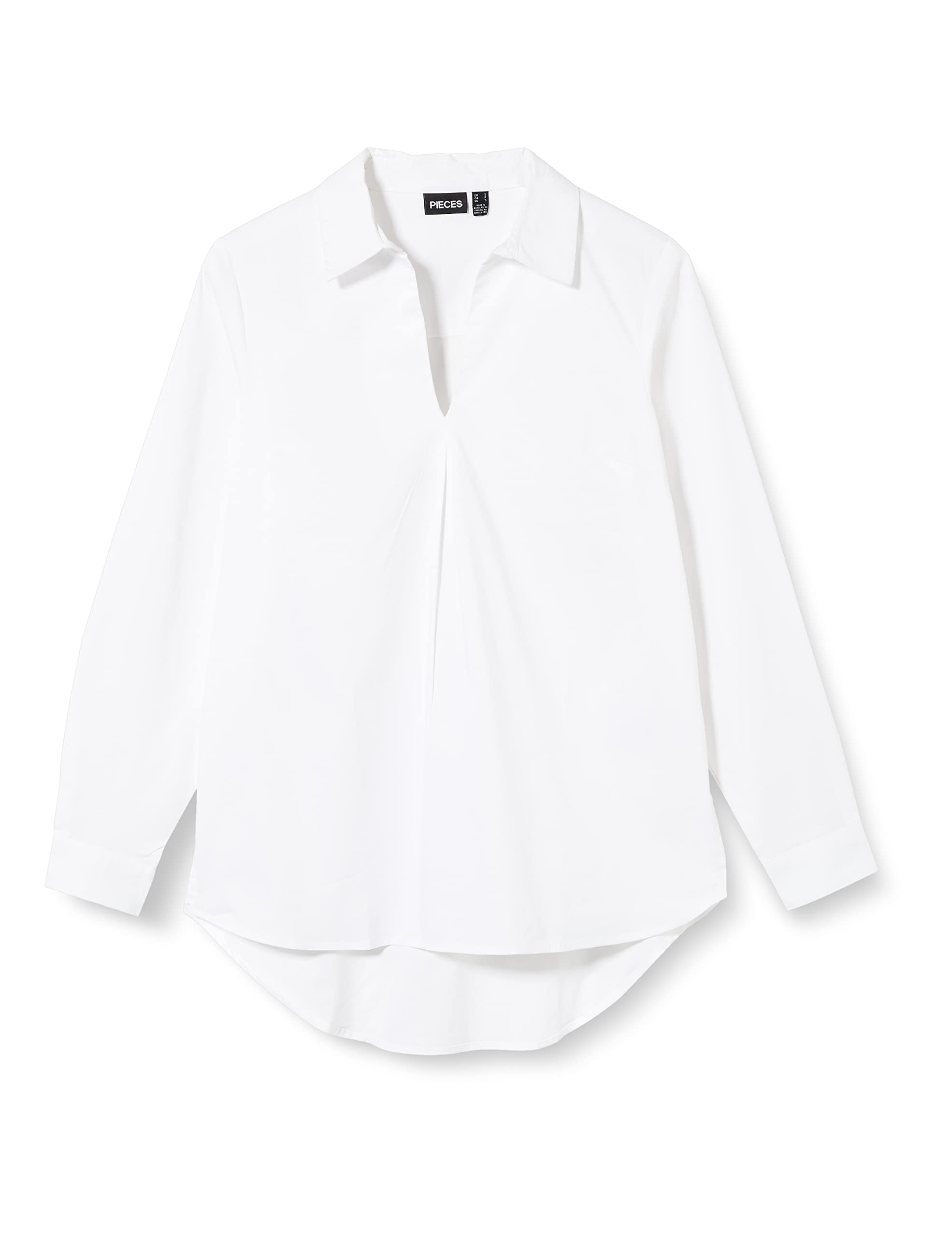 PIECES Pcbeatrice LS Top BC camicia L manica lunga