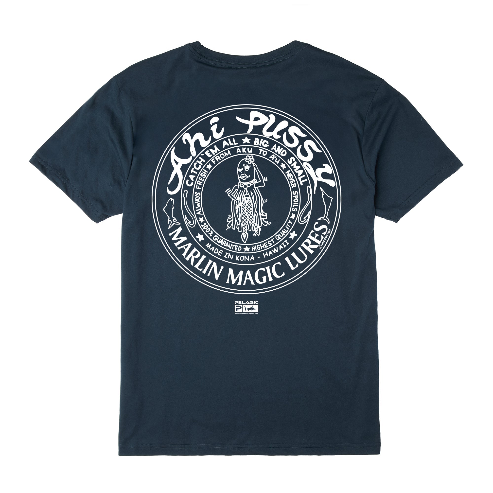 Pelagic Marlin Magic AP maglietta uomo navy cotone organico