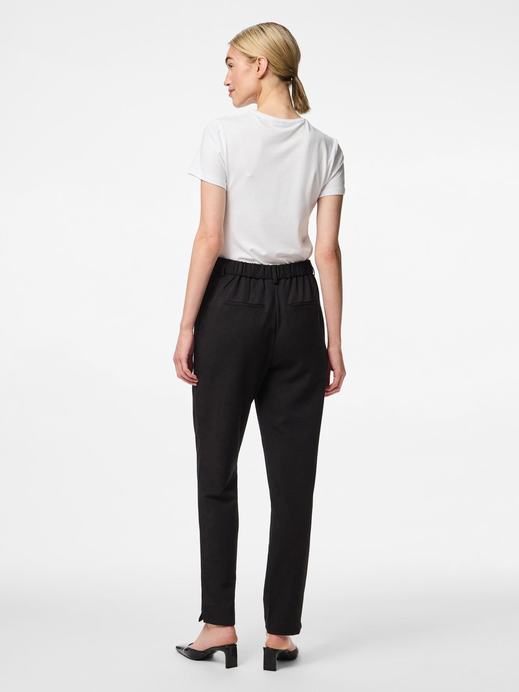 Pieces Pckamil HW pantaloni neri taglia 36 vita alta