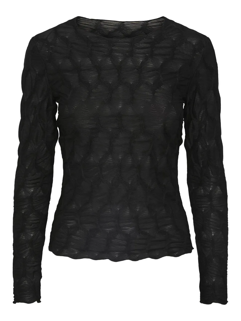 PIECES Pclola LS O-Neck Top blusa L manica lunga