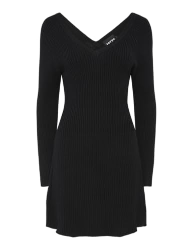 Pieces Pcprista abito maglia scollo V L nero