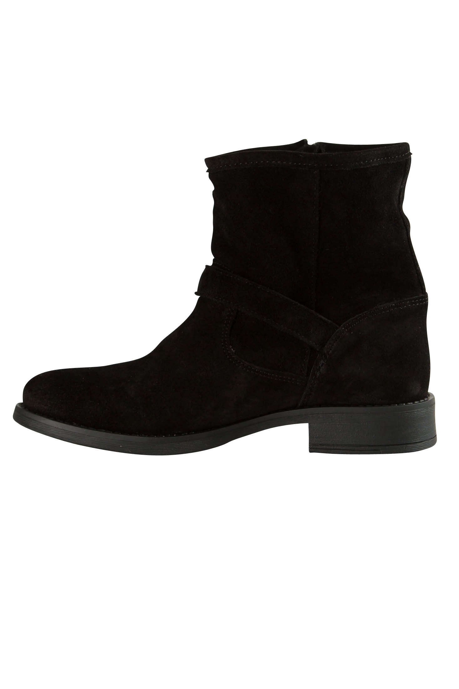 Pieces Iza Zipper Boot stivaletti donna neri pelle con zip