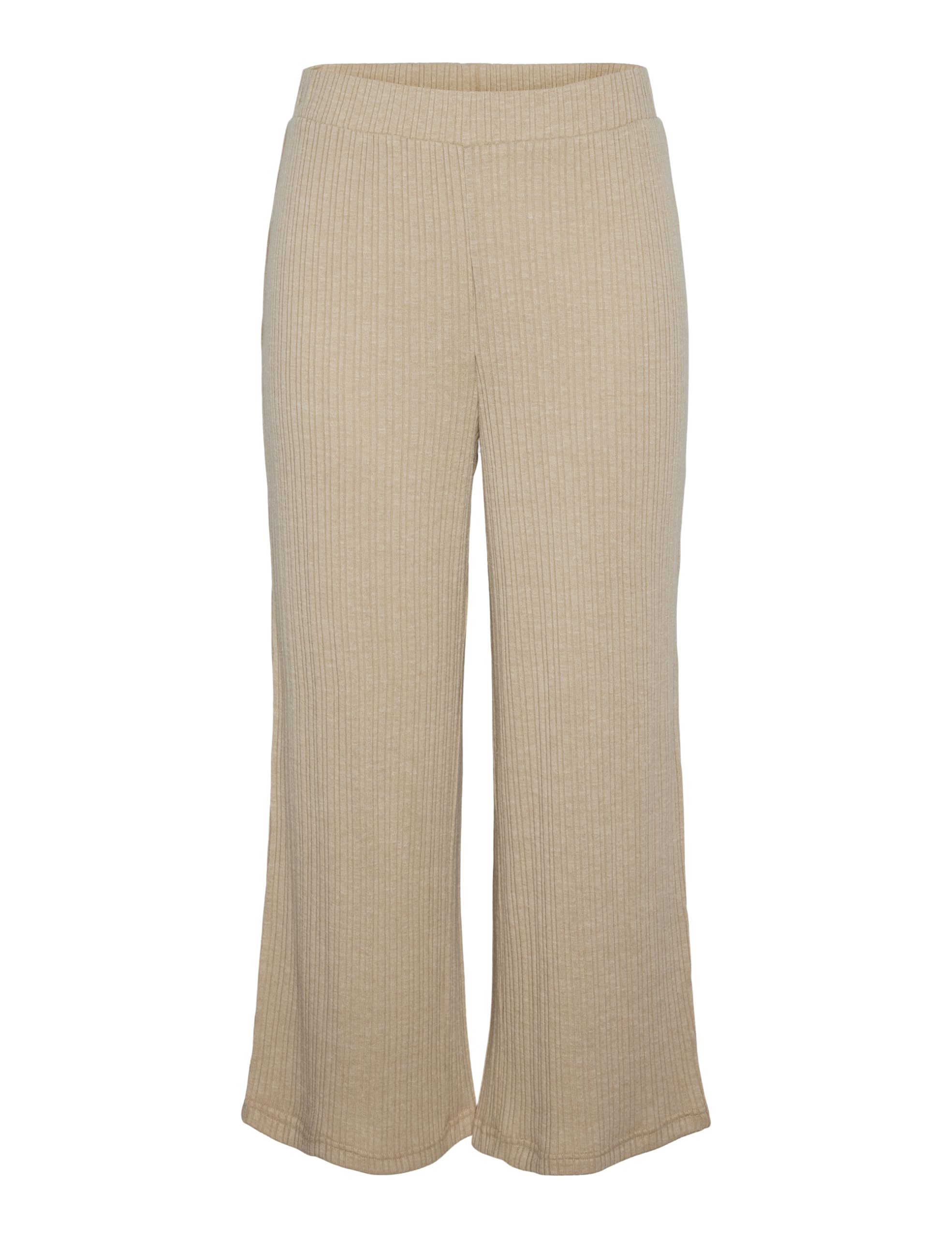 Pieces Pclena HW Cropped Pantaloni Nero Tessuto