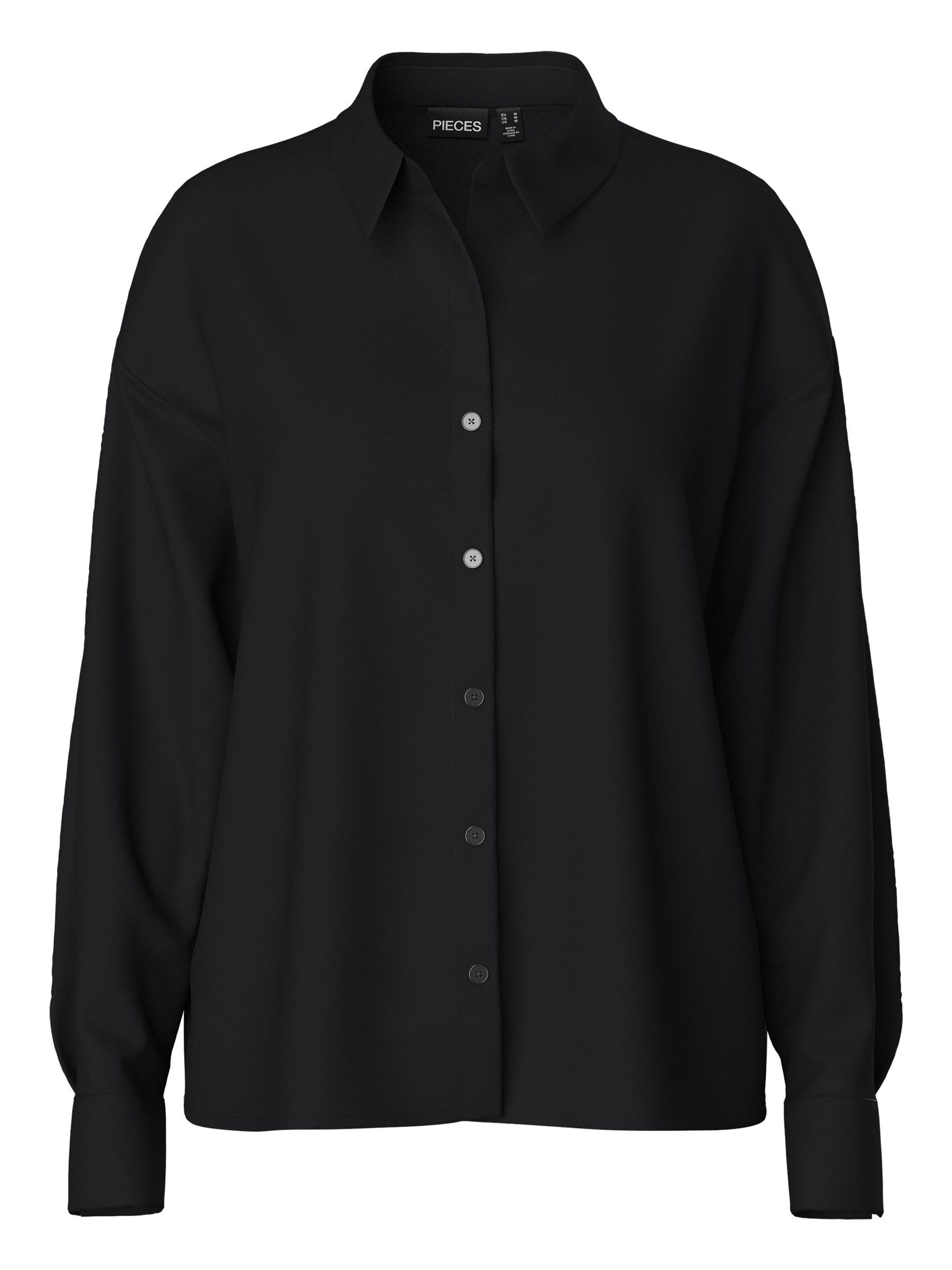 Pieces Pcfranan LS Shirt Noos BC camicia donna