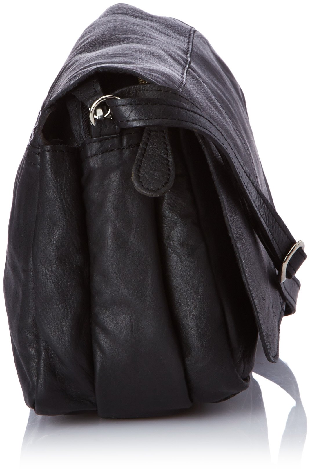 Pieces Siff Leather Cross Over borsa tracolla nera