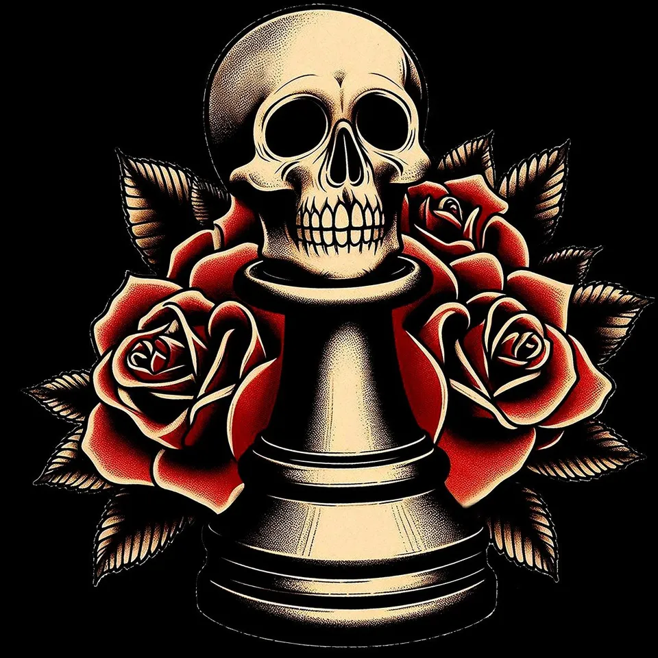 Matrix Music Store Tribe-Tee Rex Skull Chess Pawn t-shirt unisex