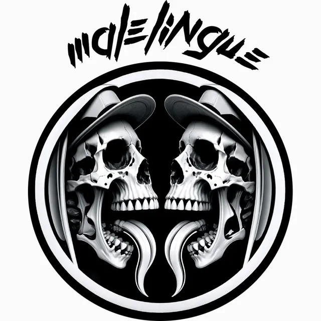 Matrix Music Store Malelingue Skulls Bk t-shirt cotone organico
