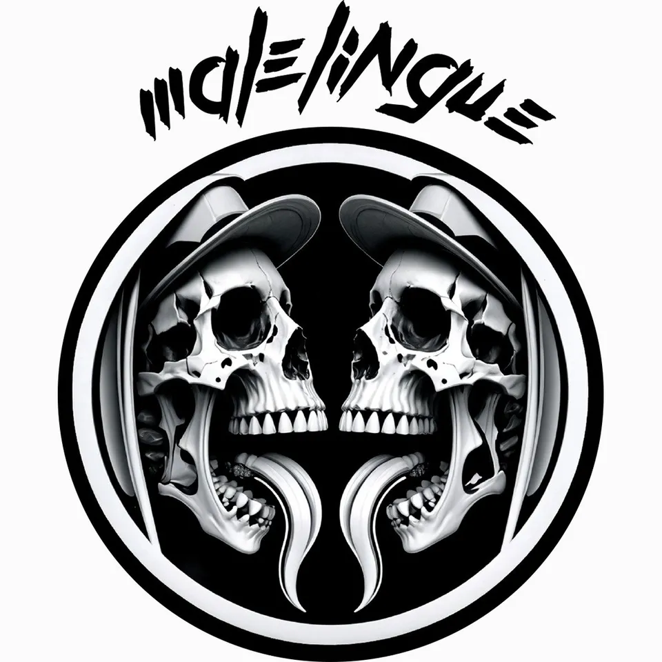 Matrix Music Store Malelingue Skulls Bk t-shirt cotone organico