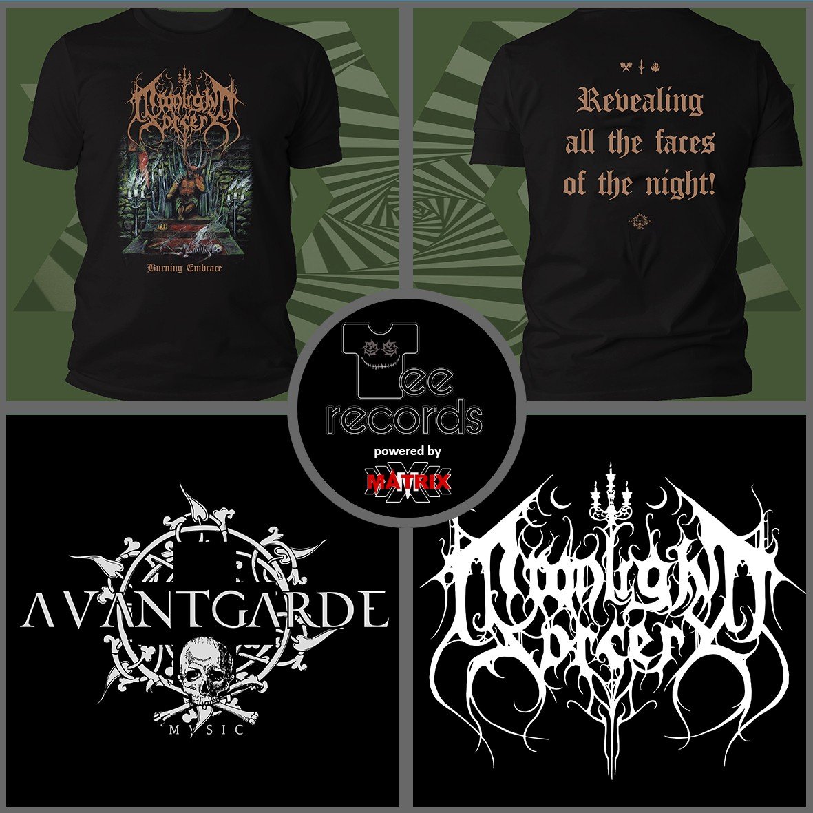 Matrix Moonlight Sorcery Burning Embrace t-shirt cotone organico