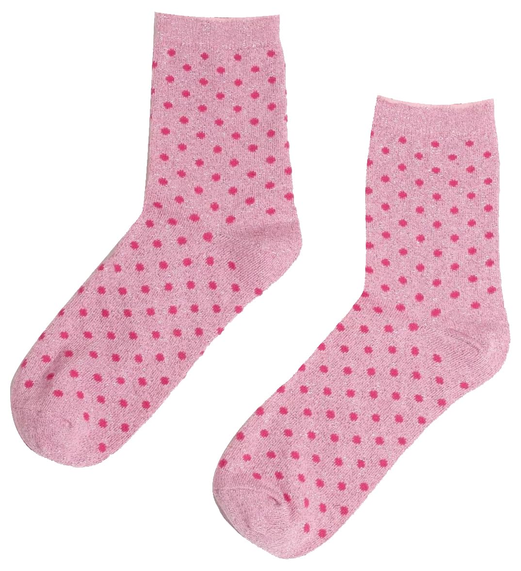 Pieces Pcsebby Glitter calze lunghe rose shadow pois