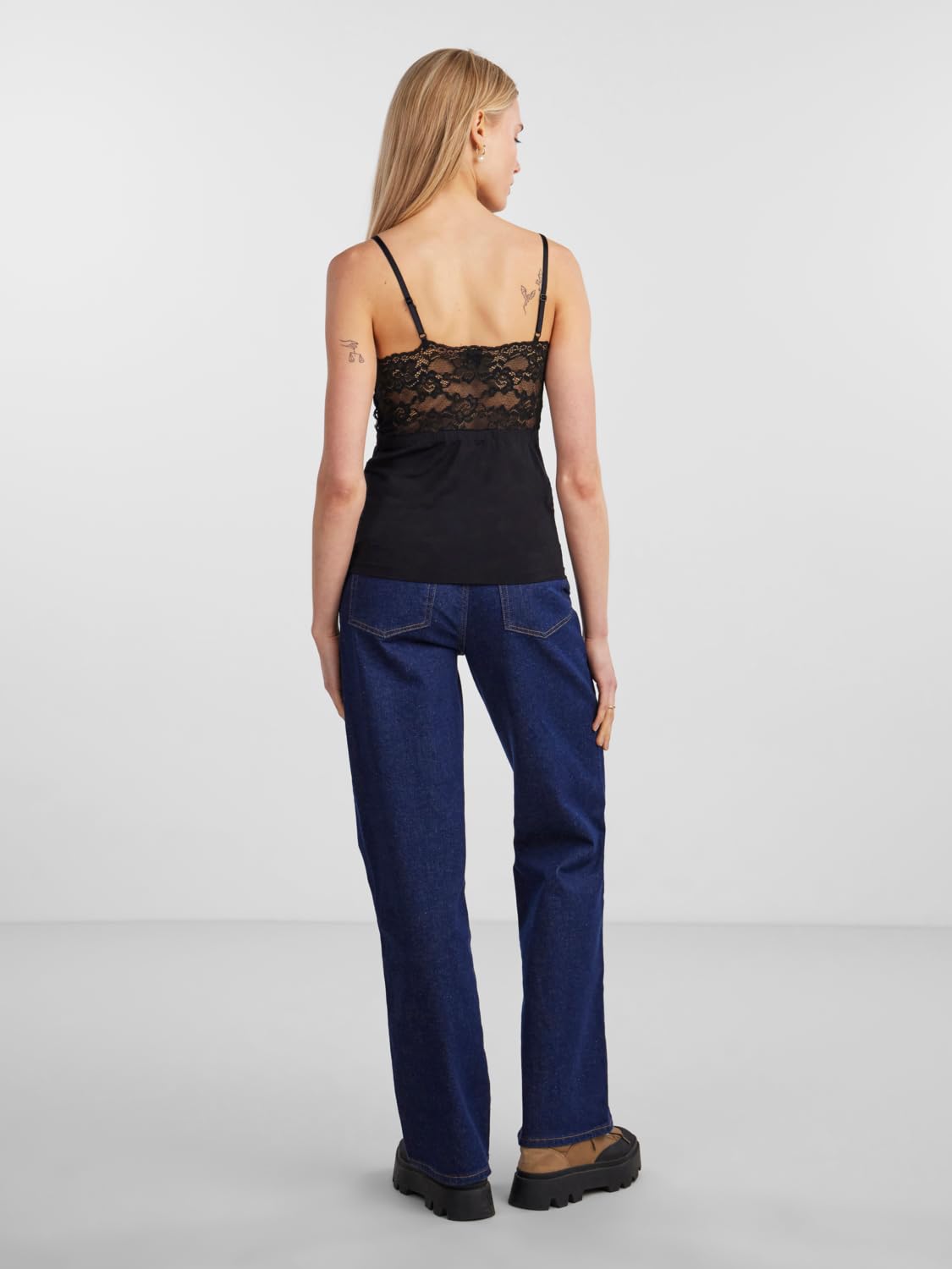 Pieces Pcnichelle Strap Top canottiera S nera