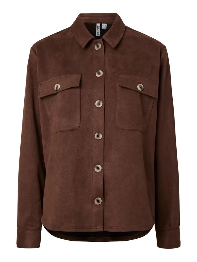 Pieces Pcrakel shacket donna XS chicory cotone