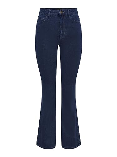 Pieces Pcpeggy Flared HW Jeans Db jeans donna XS svasati