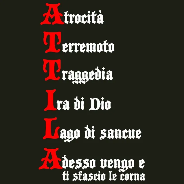 Matrix Music Store Attila Frase White Logo t-shirt unisex cotone