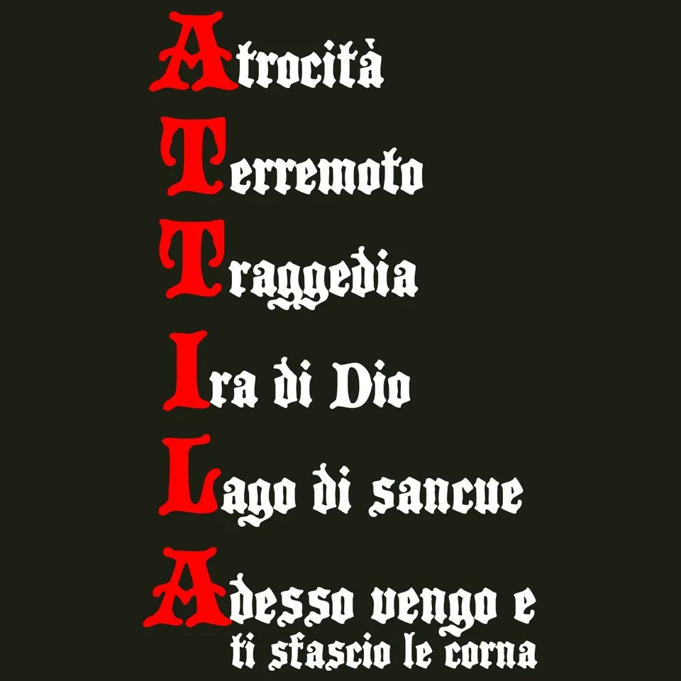 Matrix Music Store Attila Frase White Logo t-shirt unisex cotone