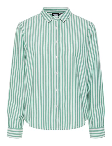 Pieces Pcmirini LS Shirt FC BC camicia donna M bianca