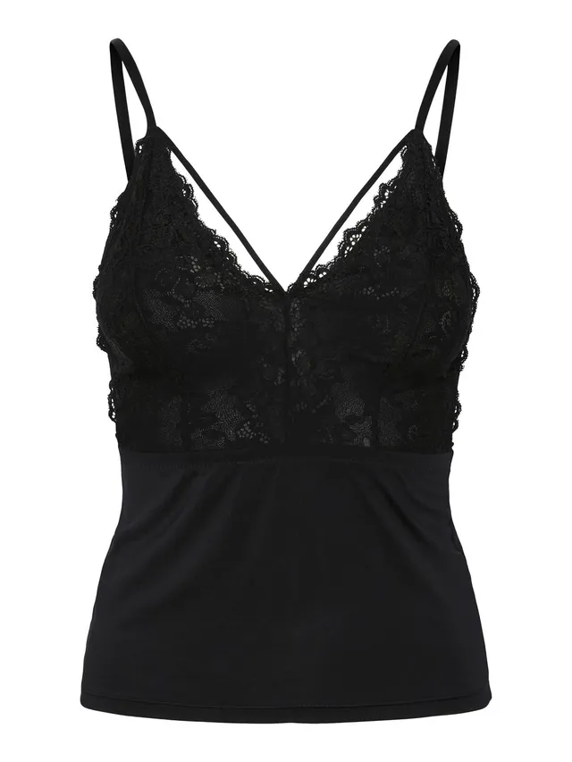 Pieces Pcnichelle Strap Top canottiera S nera