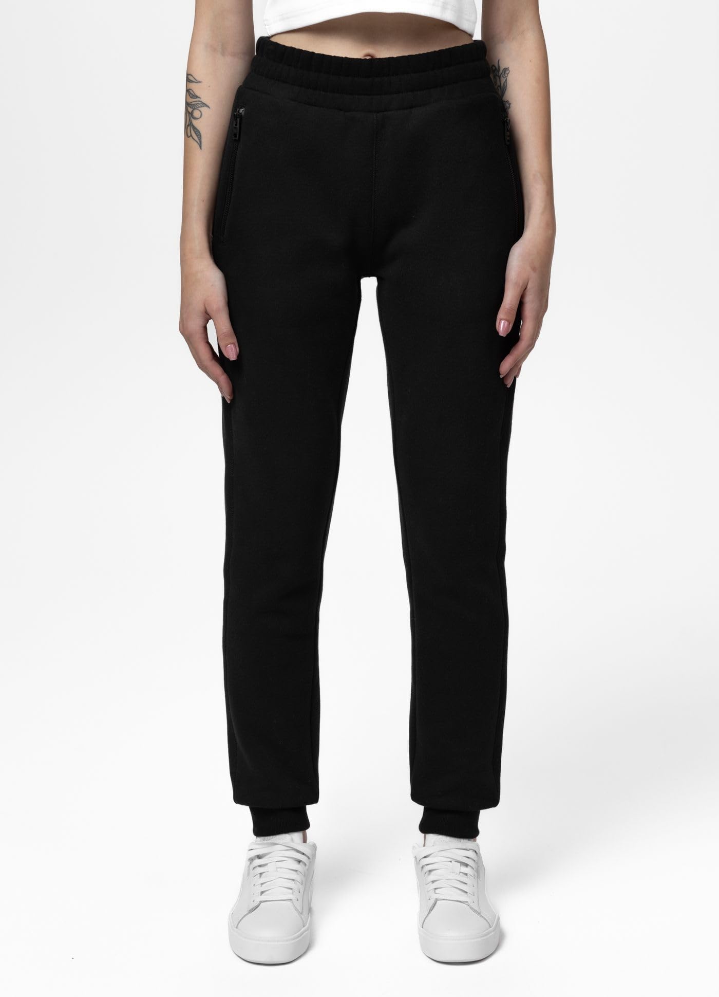 Pitbull Fiora pantaloni tuta donna cotone slim zip