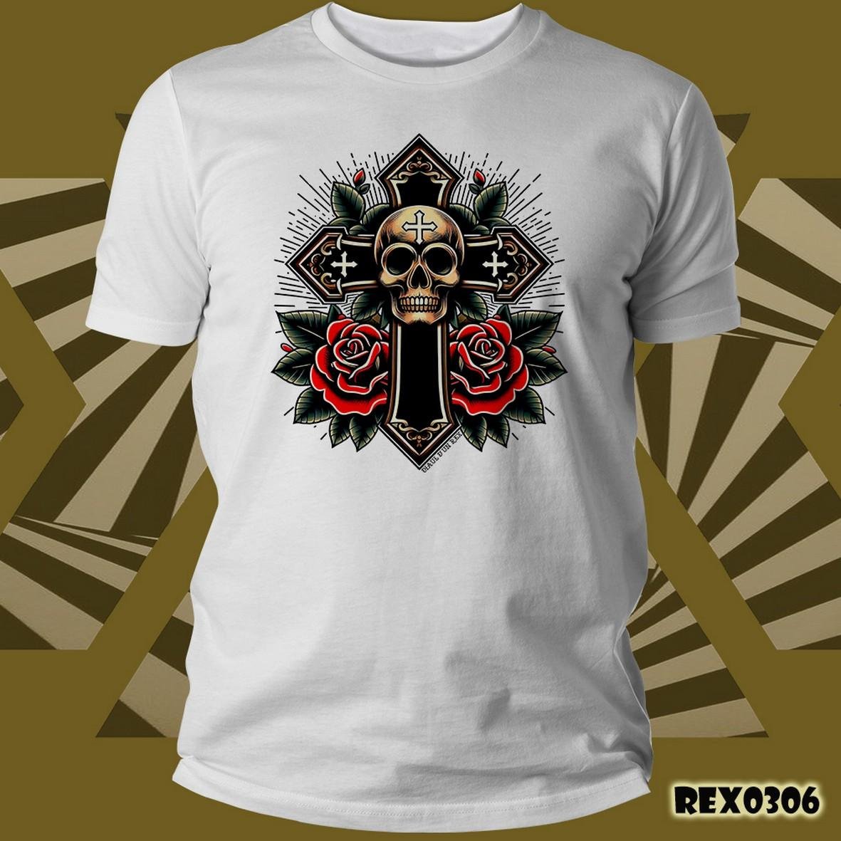 Matrix Music Store Rex Skull Cross t-shirt unisex stampa digitale