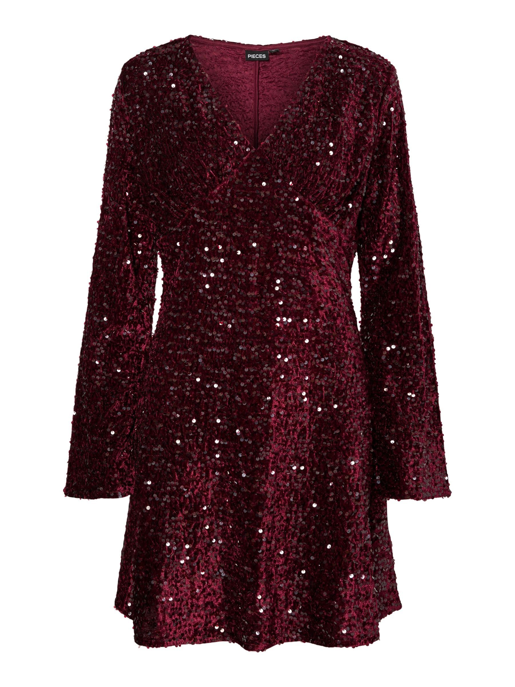 Pieces Pckam abito midi donna tawny port S quotidiano