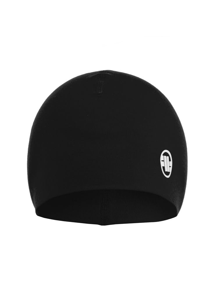 Pitbull Small Logo II berretto invernale nero logo bianco cotone