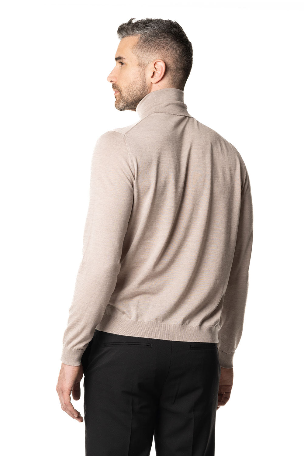 Vittoria Paci Dolcevita Lana Merinos Beige Uomo