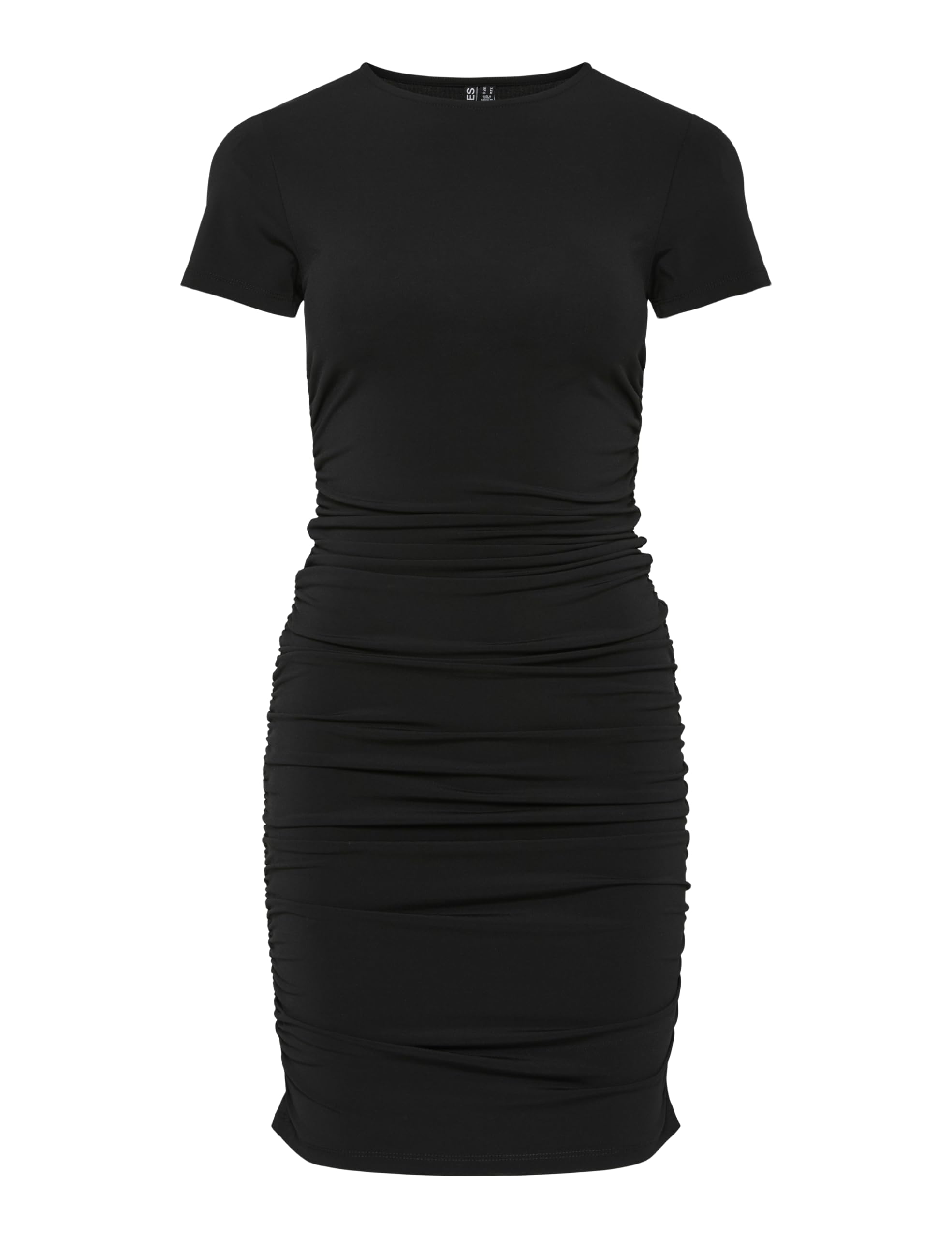 Pieces Pcmadison SS Ruching Dress Noos BC vestito nero XS