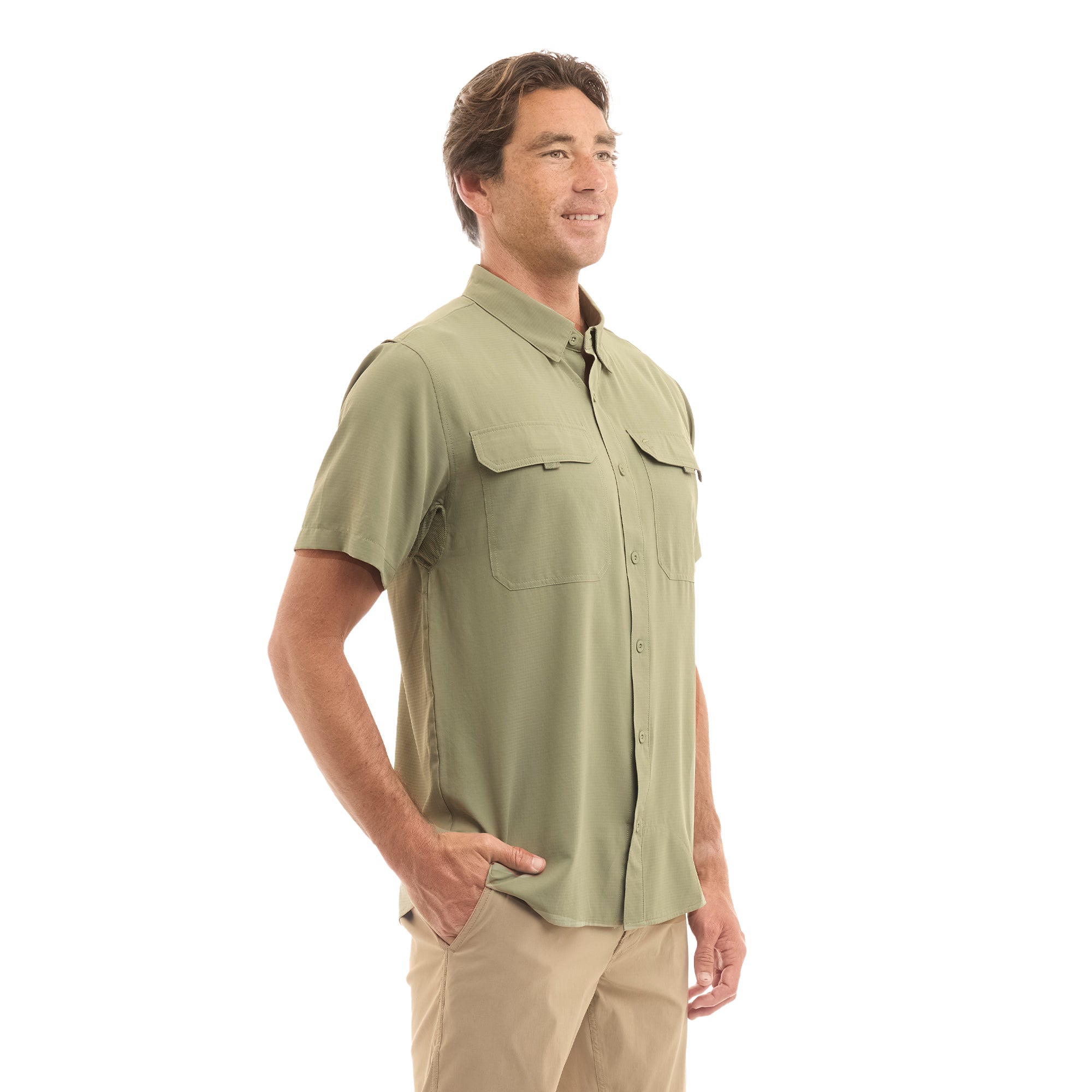 Pelagic Keys camicia uomo manica corta Mangrove traspirante