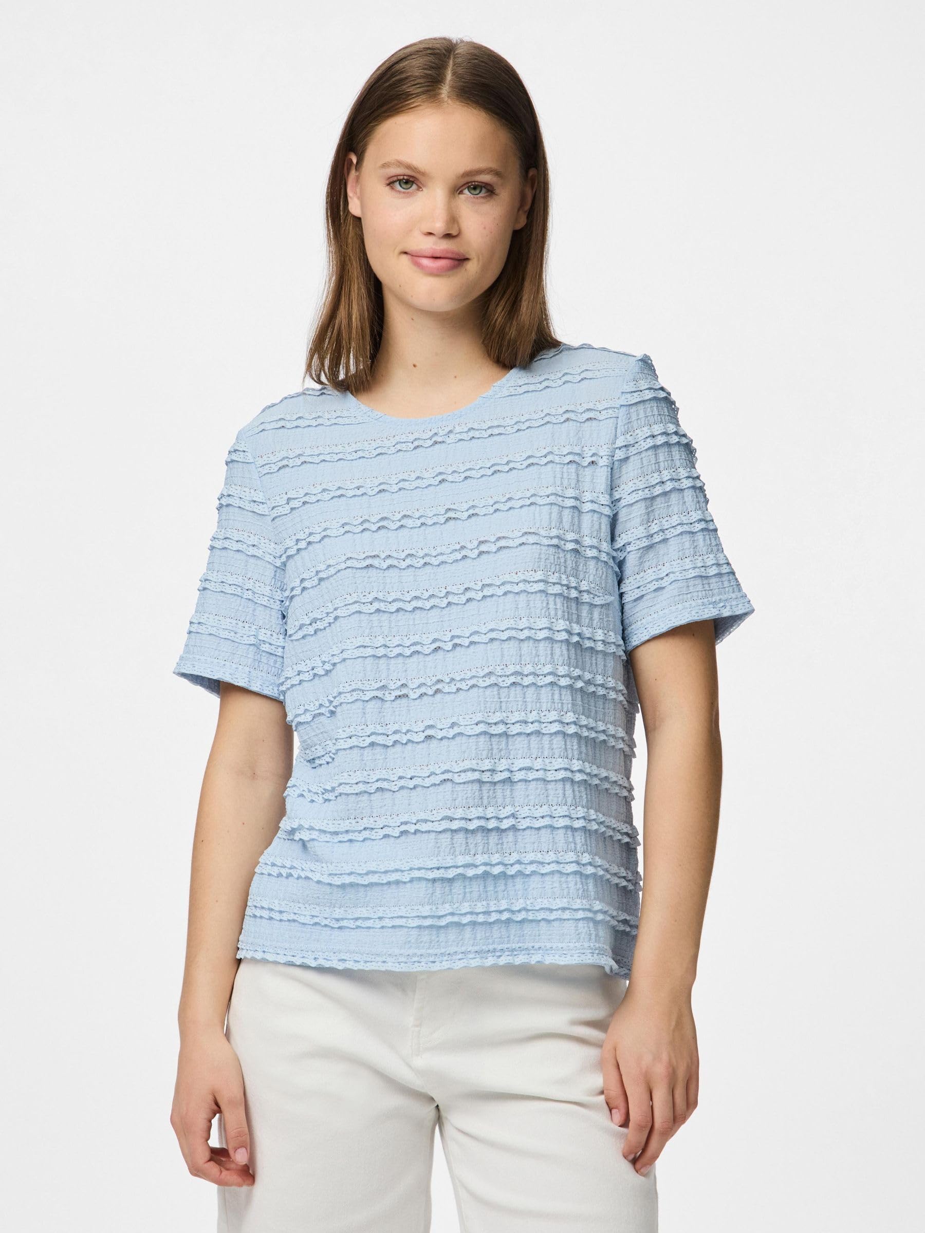 Pieces Pcanine SS O-Neck Top t-shirt donna L girocollo