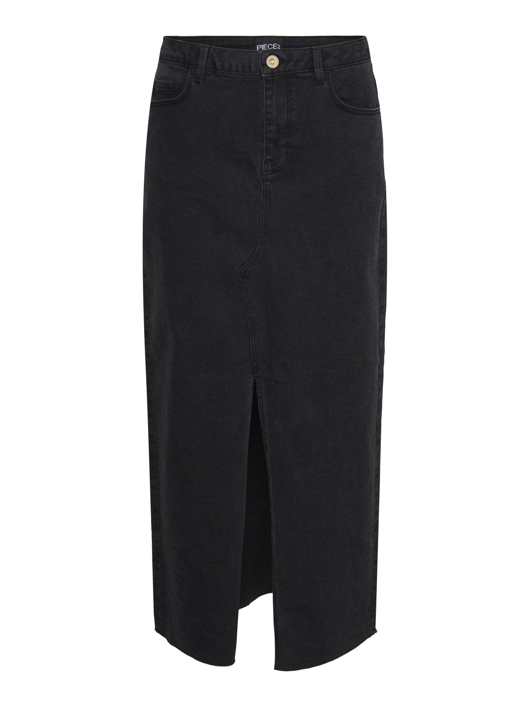 Pieces Pcjessie gonna denim lunga M blu scuro