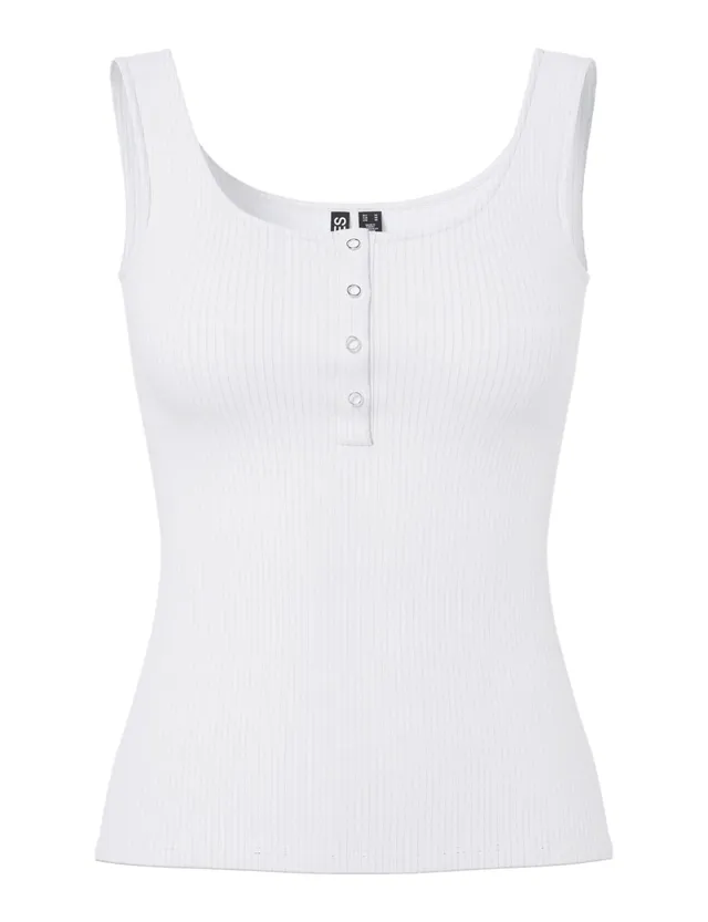 Pieces PCKITTE canotta donna slim fit a costine