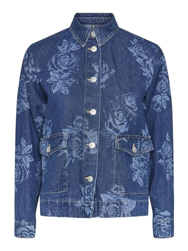 Pieces Pcflora camicia jeans donna XS stampata