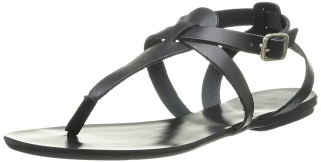 Pieces Cathie New Leather Sandal sandali donna nero