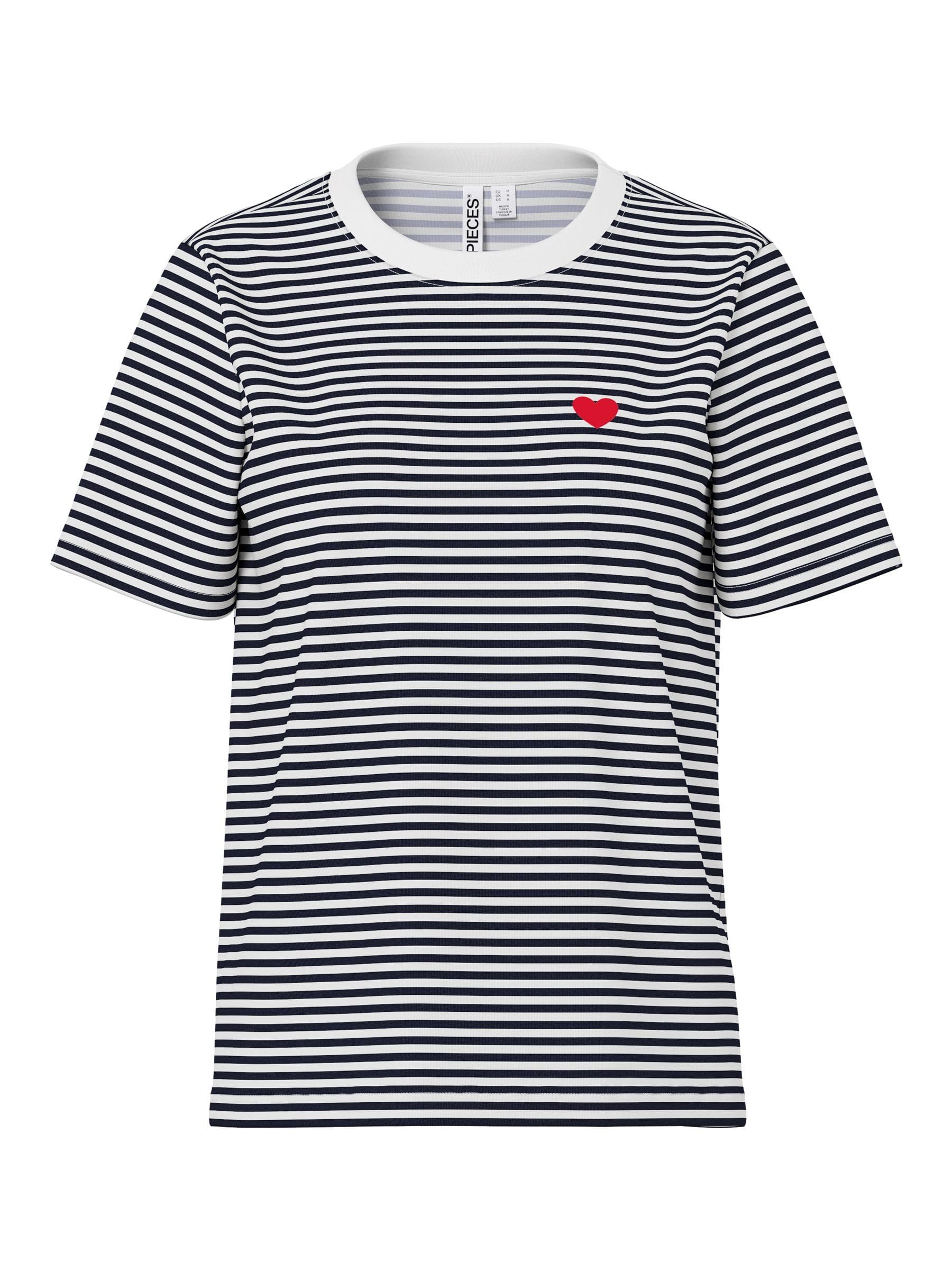 Pieces Pcmila SS Heart Tee t-shirt donna XL cuore
