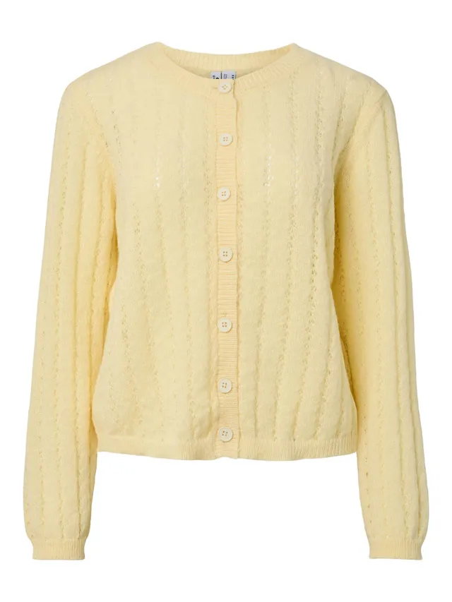 Pieces Pcada LS O-Neck Knit cardigan donna girocollo