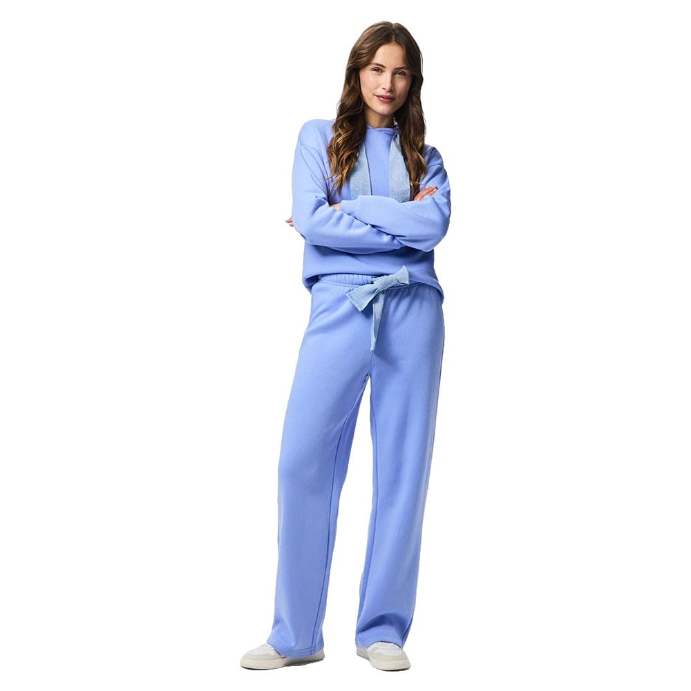 Pieces Chilli Wide Glitter pantaloni tuta donna L cotone