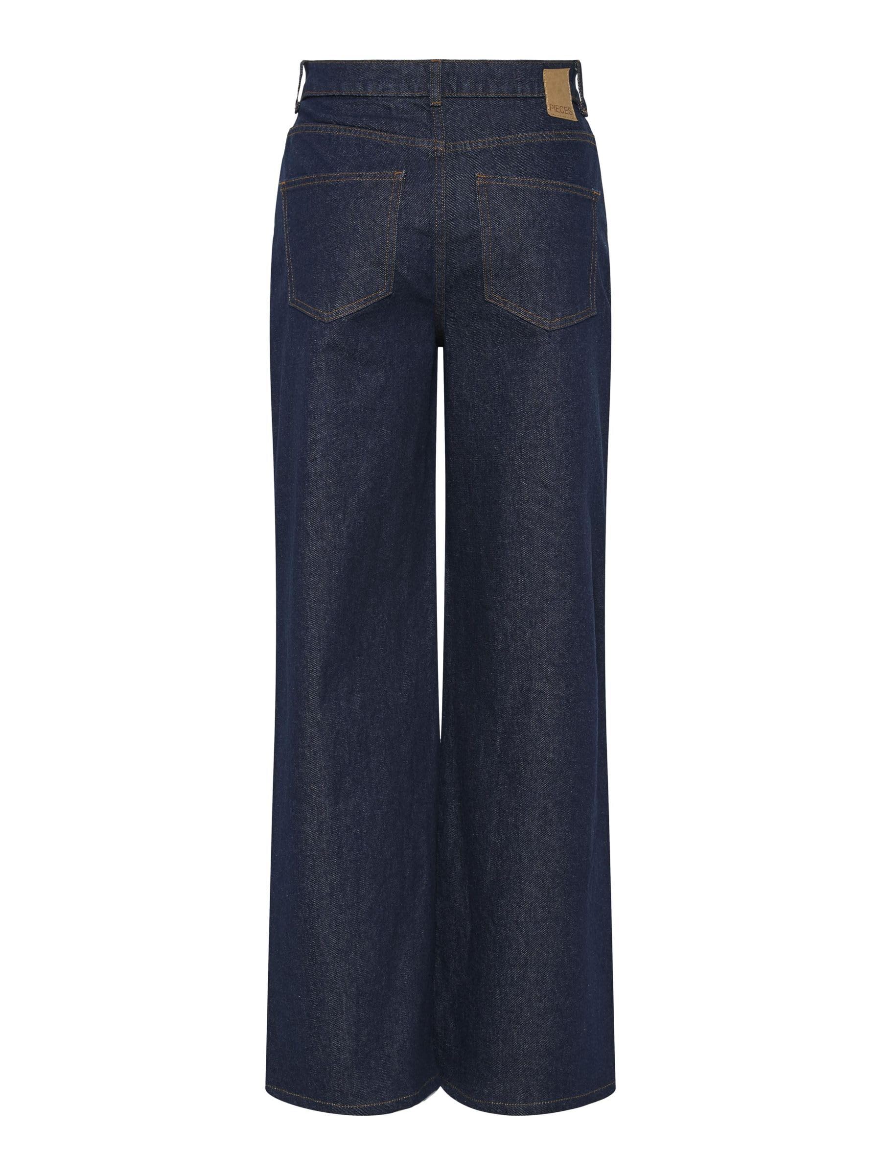 Pieces Pcselma HW Wide Rinse Noos jeans donna 26W x 32L