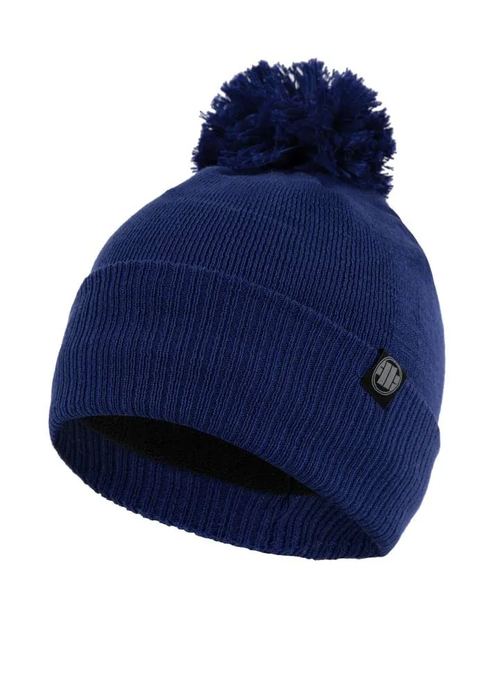 Pit Bull West Coast Bubble Small Logo berretto blu invernale
