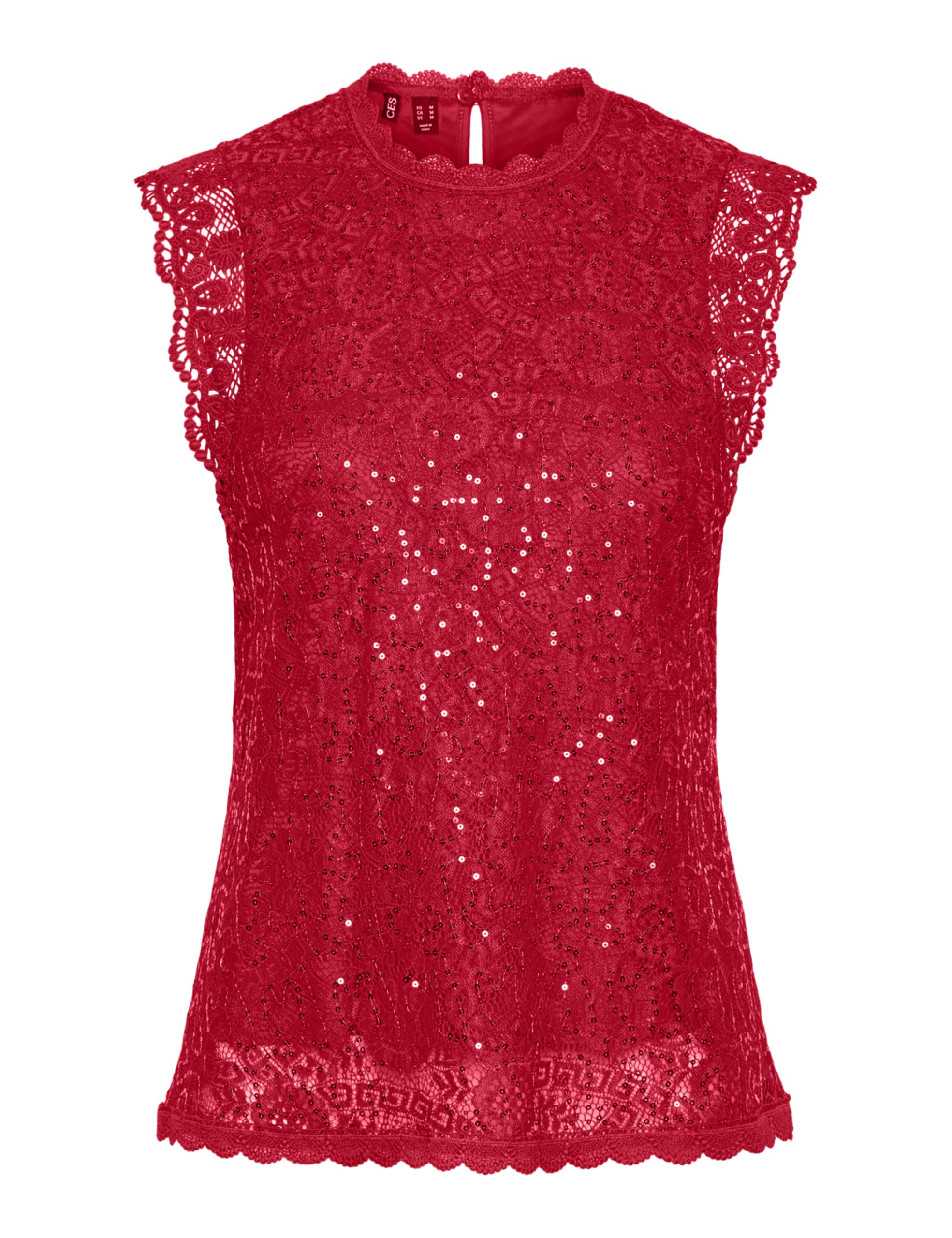 Pieces Pcolline SL Lace Sequins Top Noos top M