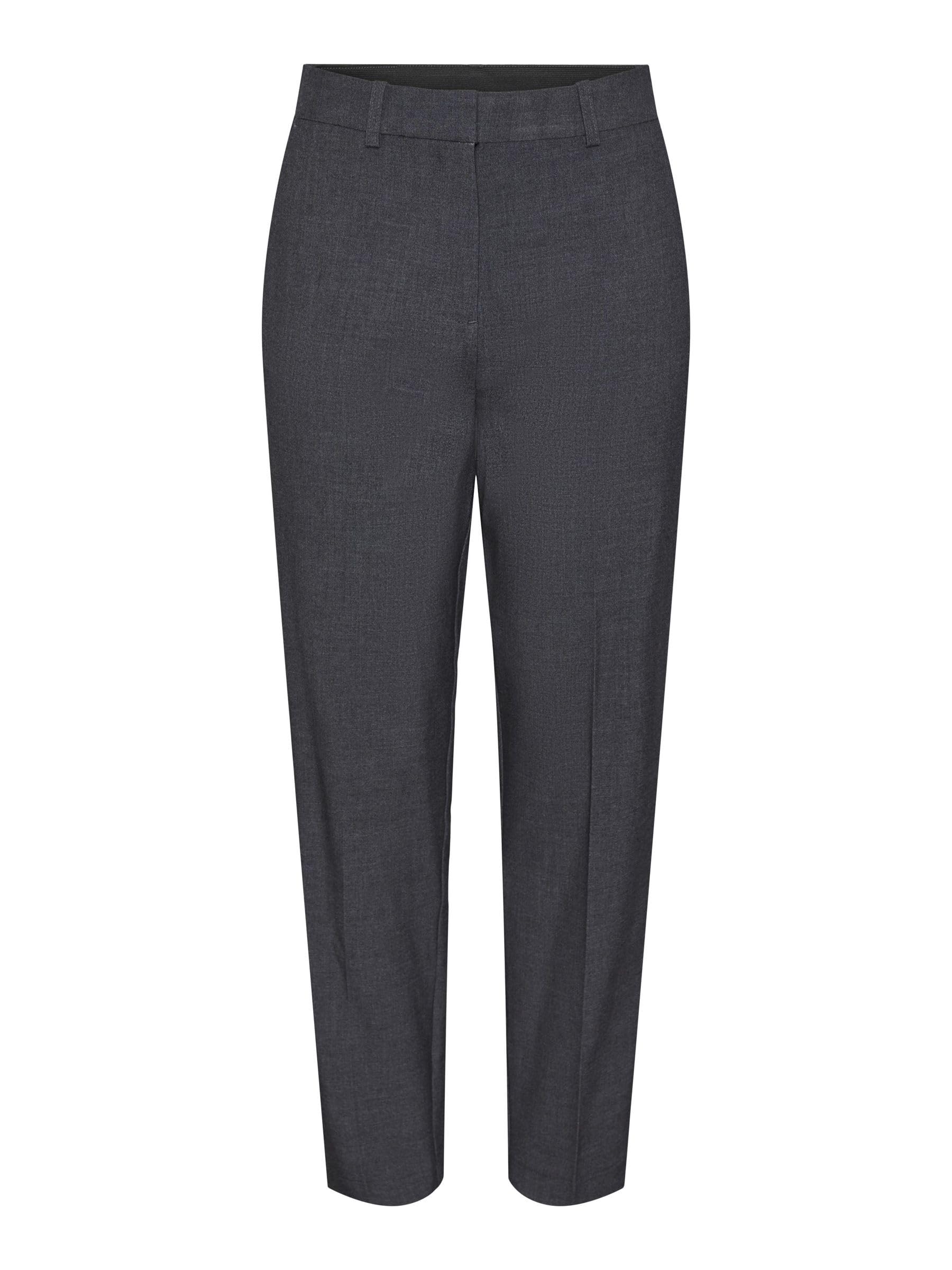 Pieces Pcluisa HW pantaloni caviglia eleganti neri