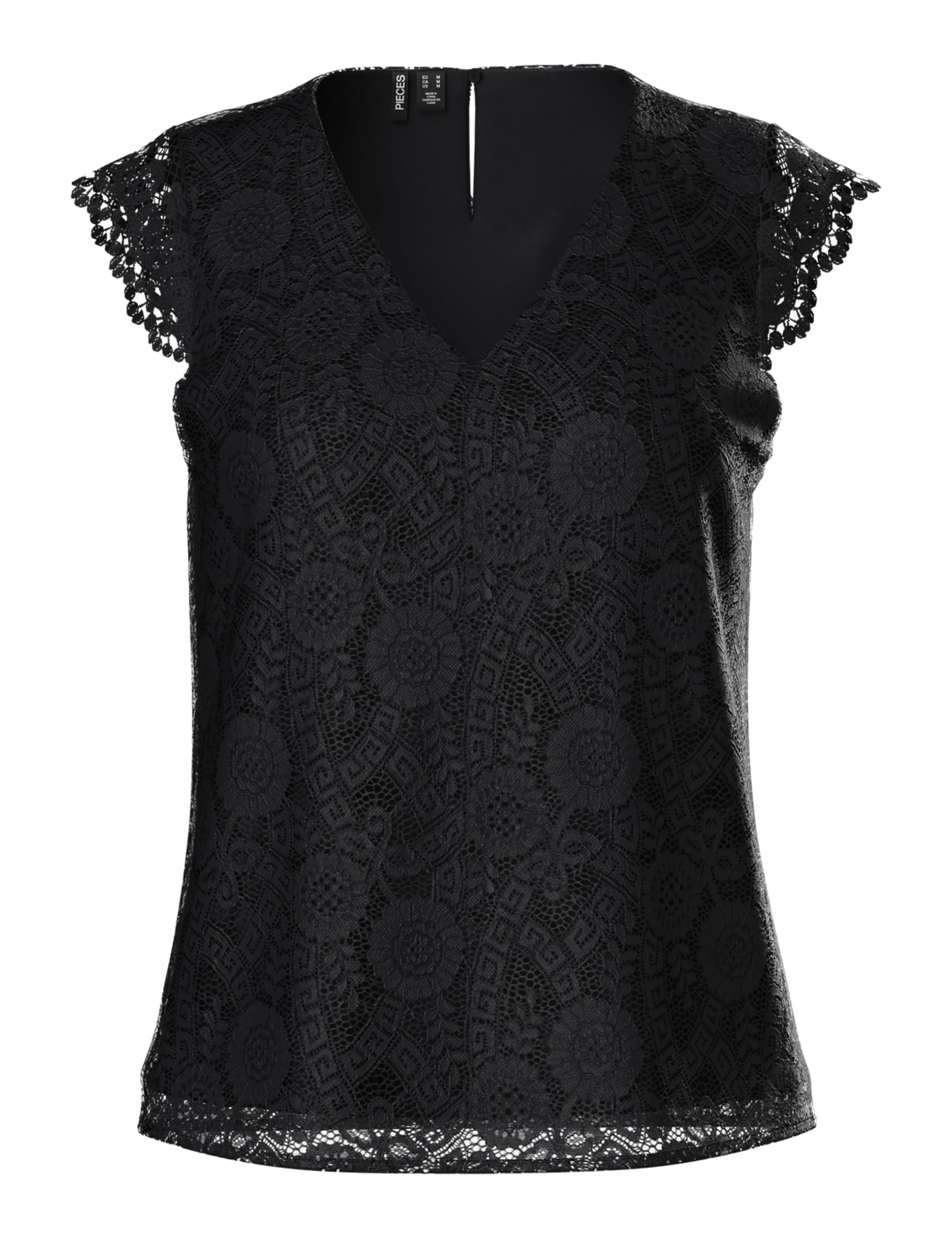 Pieces Pcolline top donna scollo a V pizzo senza maniche
