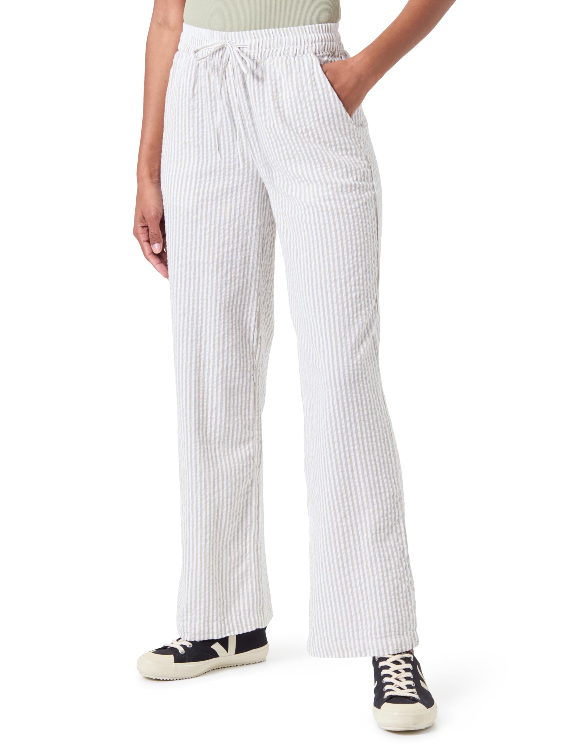 Pieces Pcsally HW Loose String Pant Noos pantaloni donna larghi